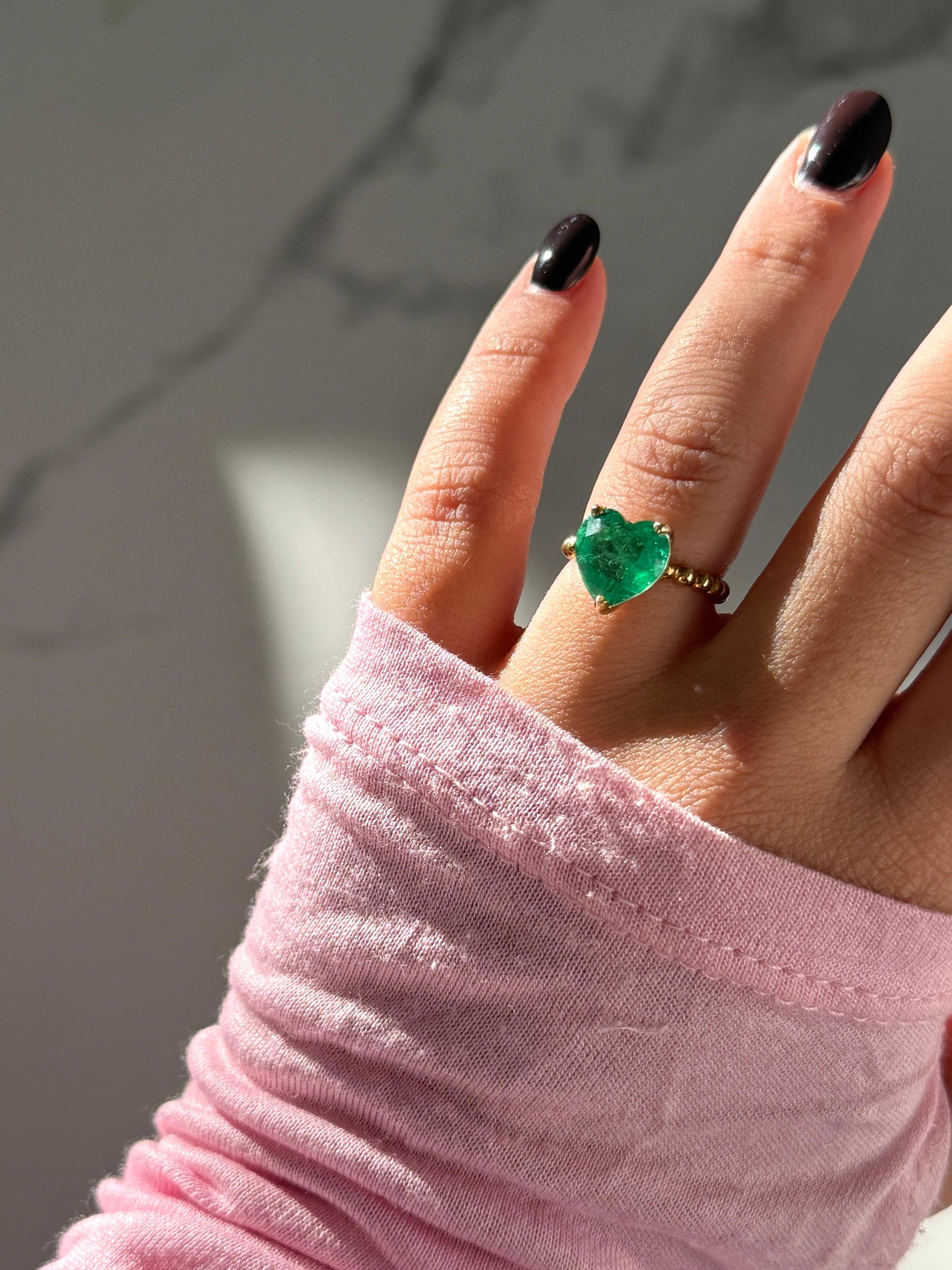 Anello Emerald Cuore