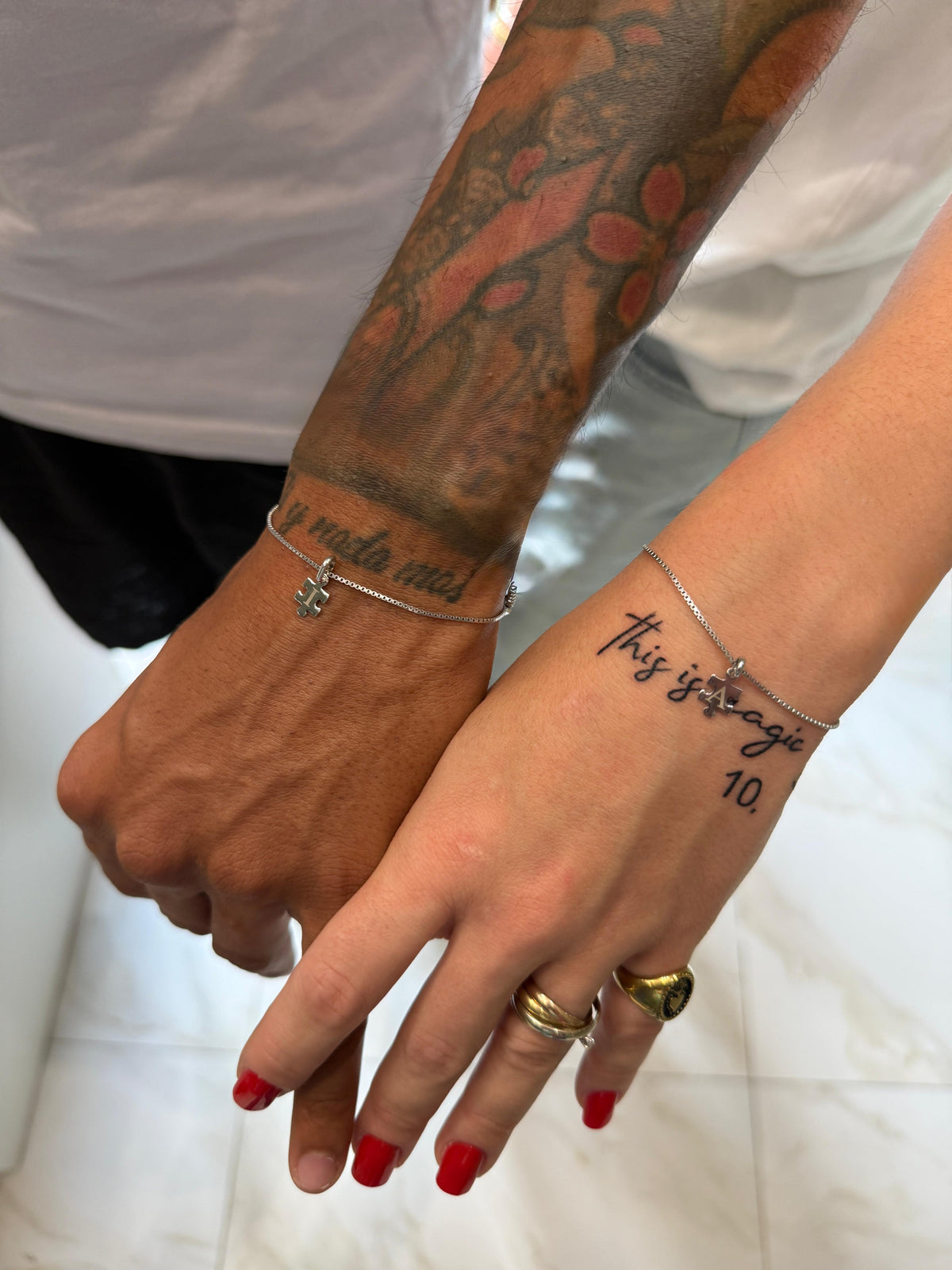 Bracciale Saldato Classico con puzzle personalizzato