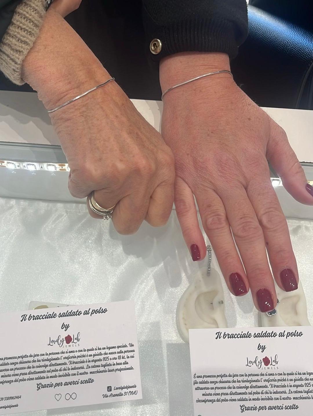 Bracciale saldato al polso mod snake